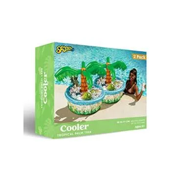 Sloosh 2-Pack Inflatable Palm Tree Cooler for Parties