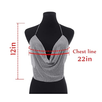 Fstrend Rhinestones Body Chain - Sparkly Silver Glamour