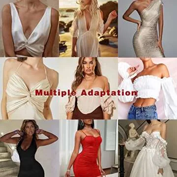 BEWTEIM Boob Tape for Large Breasts Roll 4 inch, Boobytape for Breast Lift Plus Size D-G Cup, Push Up Tape Breast Lifting w 1 Pair Silicon Nipple Covers 5 Pairs Satin Brestals Brown