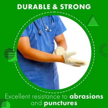 Green Direct Disposable Latex Gloves Powder Free Cleaning Gloves Size Medium Pack of 100 (lgm)