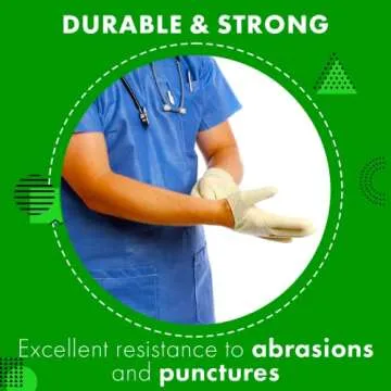 Green Direct Disposable Latex Gloves Powder Free Cleaning Gloves Size Medium Pack of 100 (lgm)