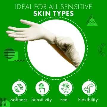 Green Direct Disposable Latex Gloves Powder Free Cleaning Gloves Size Medium Pack of 100 (lgm)
