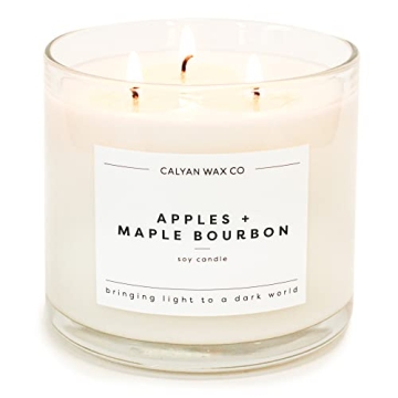 Calyan Wax Candle | Apples & Maple Bourbon | 3 Wicks