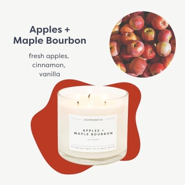 Calyan Wax Candle | Apples & Maple Bourbon | 3 Wicks