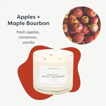 Calyan Wax Candle | Apples & Maple Bourbon | 3 Wicks