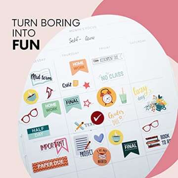 Colorful Student Planner Stickers for Organized Success