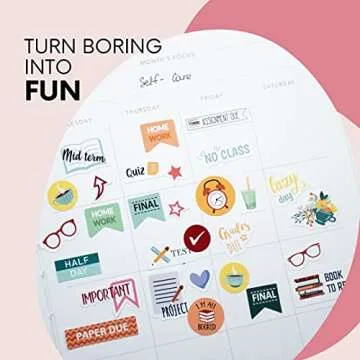 Colorful Student Planner Stickers for Organized Success
