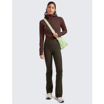 CRZ YOGA Women’s Fleece Cropped Hoodie - Cozy Comfort