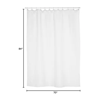 Carnation Home Fashions Fabric Extra Long Shower Curtain Liner