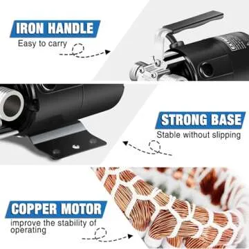 EXTRAUP Water Transfer Pump, 115V 330GPH Portable Electric Utility Water Pump with 6' Water Hose Kit, Low Suction Water Removal for Water Beds, Garden, Ponds, Pool, Rain Barrel, Aquariums, and More