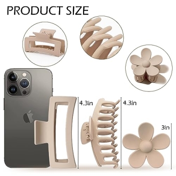 Large Hair Claw Clips 12 Pack Strong Hold Thick Hair