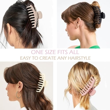 Large Hair Claw Clips 12 Pack Strong Hold Thick Hair