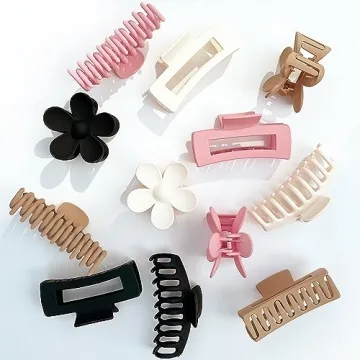 Large Hair Claw Clips 12 Pack Strong Hold Thick Hair