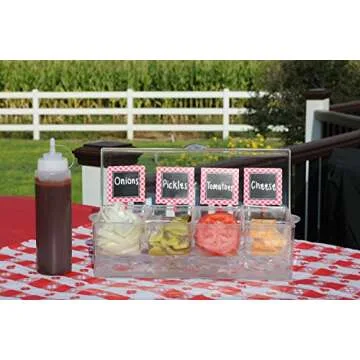 Oaklyn Large Clear Condiment Server – BPA-Free and Stylish