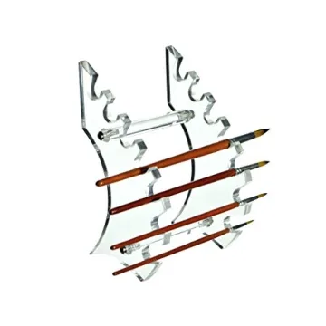 AMT 7-Slot Acrylic Pen Holder for Makeup and Pens