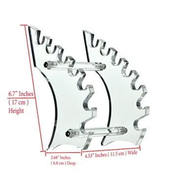 AMT 7-Slot Acrylic Pen Holder for Makeup and Pens