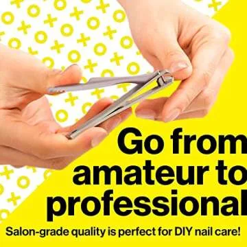Nail Clippers Set - Ultra Sharp, Sturdy, Stainless Steel Fingernail & Toenail Clipper Cutters with Nail File - Silver