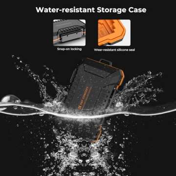 K&F Concept Memory Card Case with 25 Slots, Anti-Shock Carrying Case for 4 SD Cards, 4 CF Cards or 4XQDs, 4 CFexpress Cards, 12 Micro SD (TF) Cards, 2 Nano SIM, 2 Micro SIM and 1 SIM Card