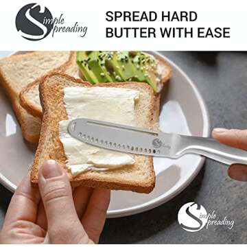 Simple preading Magic Butter Knife Spreader and Curler - Complete Your Kitchen Knives Set, Curl Your Butter with Ease 3 Different Ways