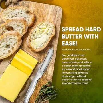 Simple preading Magic Butter Knife Spreader and Curler - Complete Your Kitchen Knives Set, Curl Your Butter with Ease 3 Different Ways