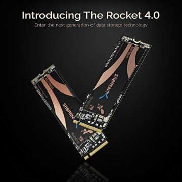 SABRENT 1TB Rocket Nvme PCIe 4.0 M.2 2280 Internal SSD Maximum Performance Solid State Drive (Latest Version) (SB-ROCKET-NVMe4-1TB).