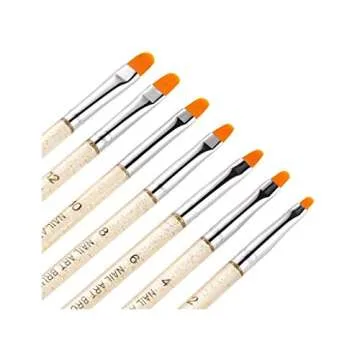 Aoshang 7Pcs UV Gel Nail Brush Set for Perfect Nail Art