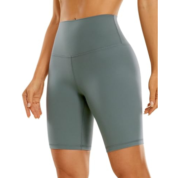 CRZ YOGA Womens Butterluxe Biker Shorts 8 Inches - High Waisted Workout Running Volleyball Spandex Y...