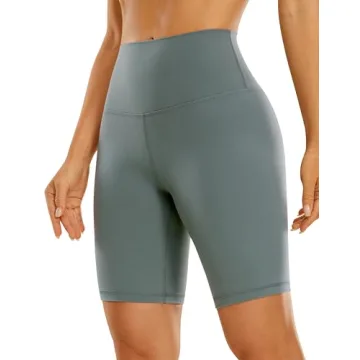 CRZ YOGA Womens Butterluxe Biker Shorts 8 Inches - High Waisted Workout Running Volleyball Spandex Y...