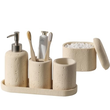 5PCS Modern Bathroom Accessory Set - Stylish & Functional Essentials