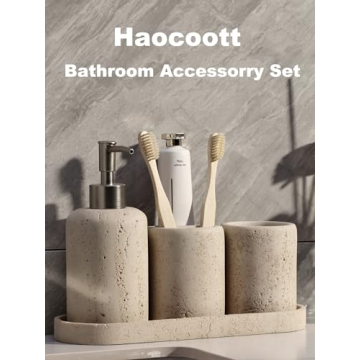 Modern 5PCS Bathroom Accessory Set with Soap Dispenser & More