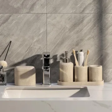 Modern 5PCS Bathroom Accessory Set with Soap Dispenser & More