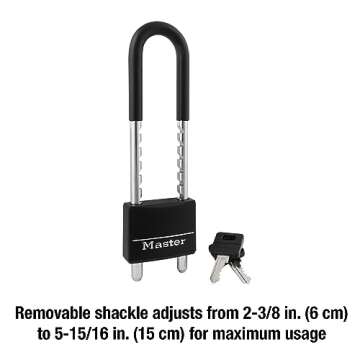 Master Lock 527D Adjustable Shackle Padlock with Key - Durable & Reliable