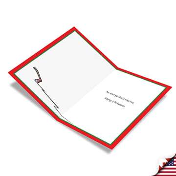 NobleWorks - Box of 12 Cartoon Christmas Cards Funny - Bulk Pack of Holiday Cards for Xmas, Humor No...