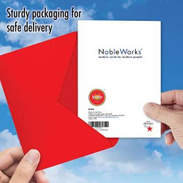 NobleWorks - Box of 12 Cartoon Christmas Cards Funny - Bulk Pack of Holiday Cards for Xmas, Humor Notecard Set (1 Design, 12 Cards) - Holiday Week Off B1856