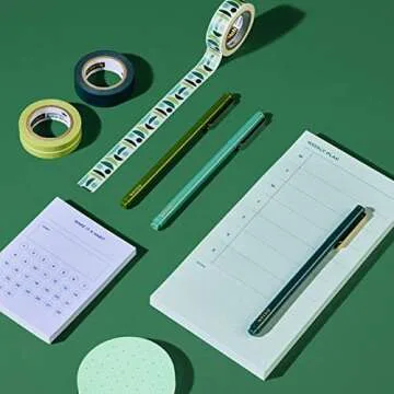 Noted by Post-it Printed Notes Gift Box, 5 Piece Set, Cool Colors, Includes Round Sticky Notes, Habi...