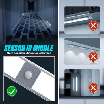 KIFACI Rechargeable Under Cabinet Lighting - 12 Inch Dual Pack