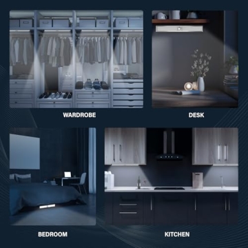 KIFACI Rechargeable Under Cabinet Lighting - 12 Inch Dual Pack