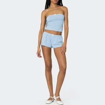 Yuemengxuan Women Y2k 2 Piece Lounge Set in Blue