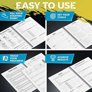 Advanced Food Journal for Women & Men - Perfect Food Diary for Tracking Your Daily Nutrition & Weight Loss - Body Measuring Tape Included w/Planner - Diet Journal for Weightloss & Meal Tracking