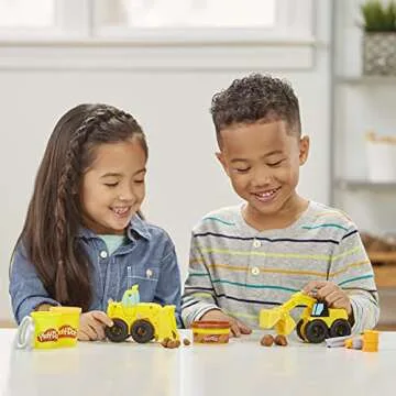 Play-Doh Excavator & Loader Trucks for Kids' Fun
