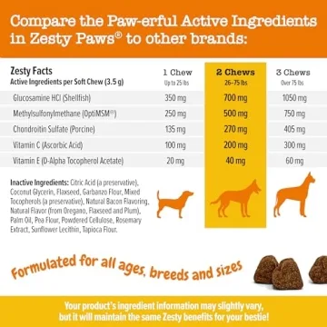 Zesty Paws Hip and Joint Supplement - Bacon Flavor 90 Count