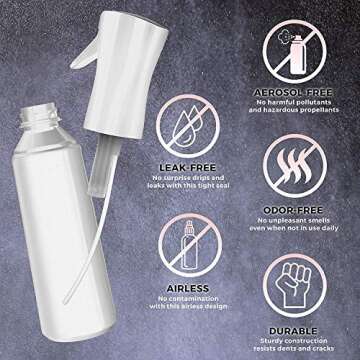 Alpree Hair Spray Bottle Continuous Water Mister Bottle Empty Ultra Fine for Hair Styling, Pets, Pla...