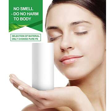 FORID Medium Clear Trash Bags - 330 Count Unscented 8 Gallon Bin Liners, Strong HDPE Plastic