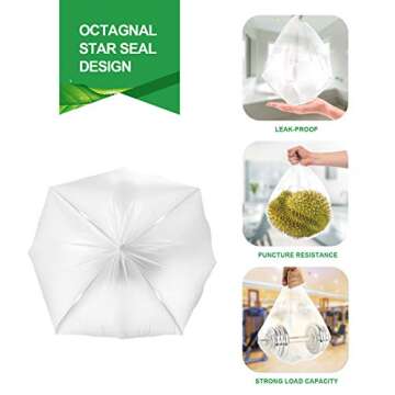 FORID Medium Clear Trash Bags 330 Count - 8 Gallon Liners