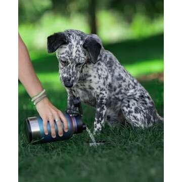 IRON °FLASK Portable Dog Water Bottle with Bowls for Travel