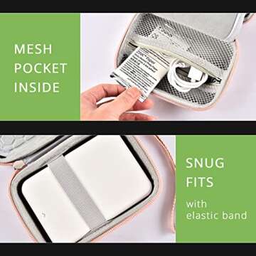 Case Compatible with Canon for Ivy/for Ivy 2 Mobile Mini CLIQ CLIQ+ CLIQ2 CLIQ+2 Instant Camera Printer, Wireless Bluetooth Portable Smartphone Printer, Mesh Pocket fits Paper & Cable