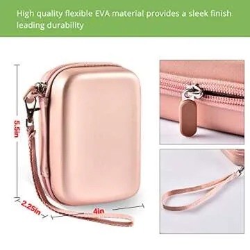 Case Compatible with Canon for Ivy/for Ivy 2 Mobile Mini CLIQ CLIQ+ CLIQ2 CLIQ+2 Instant Camera Printer, Wireless Bluetooth Portable Smartphone Printer, Mesh Pocket fits Paper & Cable