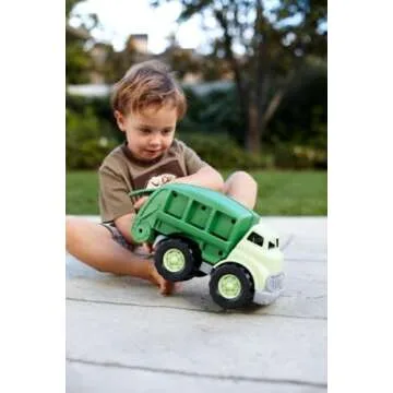 Green Toys Recycling Truck, Green CB - Pretend Play, Motor Skills, Kids Toy Vehicle. No BPA, phthalates, PVC. Dishwasher Safe, Recycled Plastic, Made in USA.