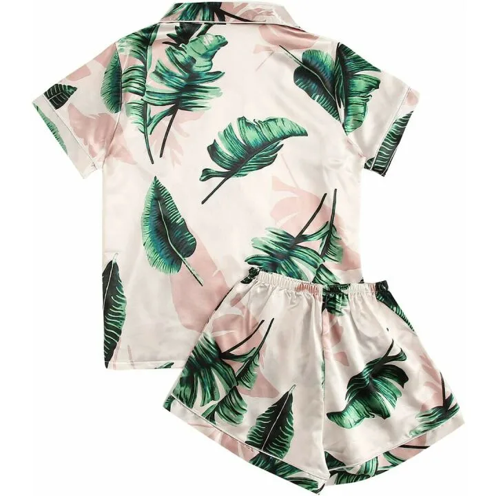 Stylish Women's Notch Collar Pajama Set