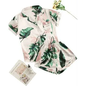 Stylish Women's Notch Collar Pajama Set